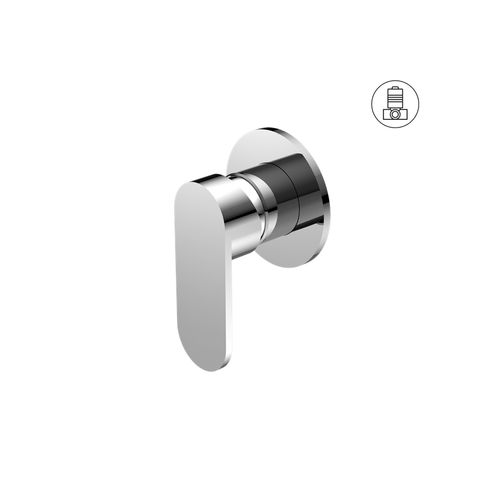 Ecco Shower Mixer 80mm Round Plate Chrome
