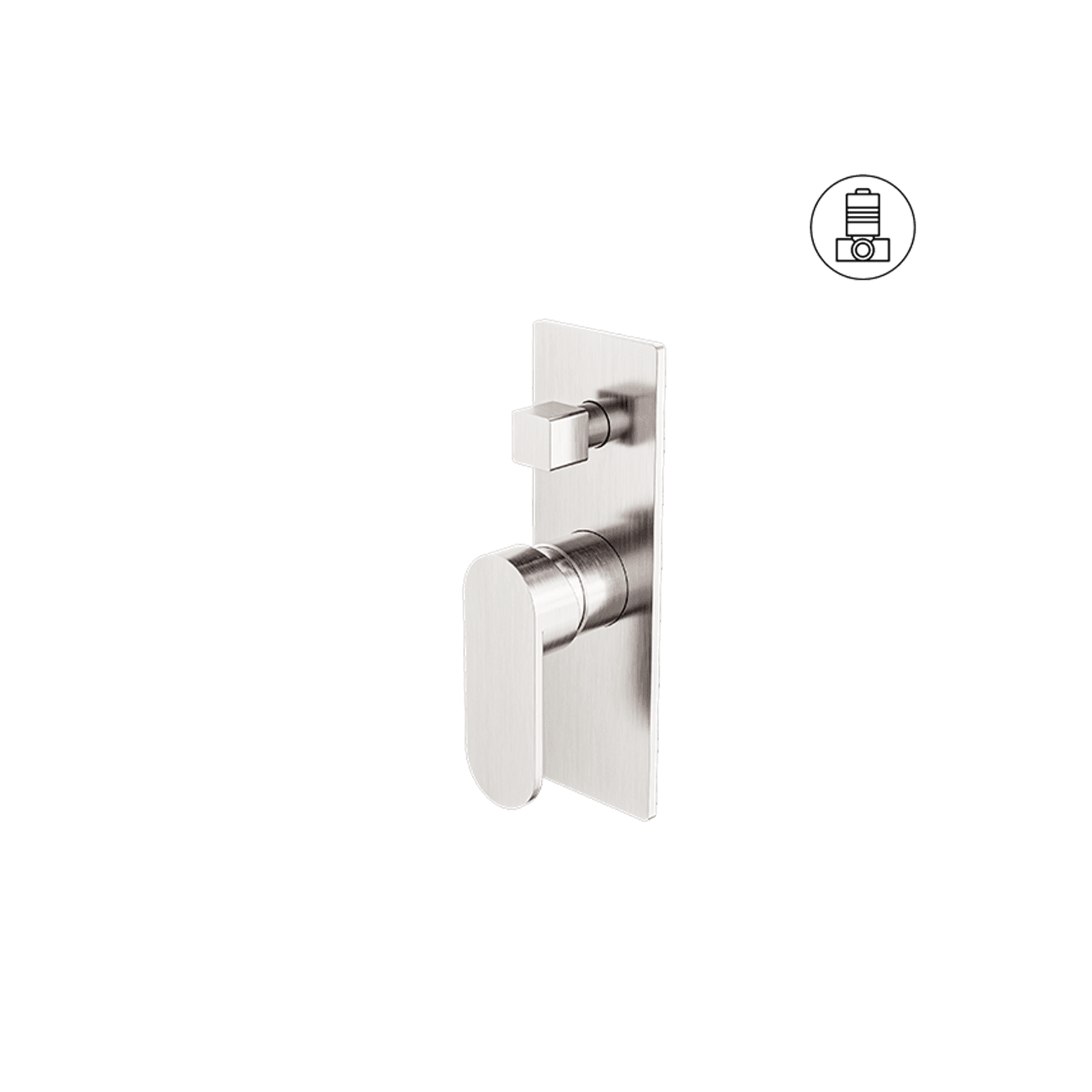 Ecco Shower Mixer With Divertor Brushed Nickel