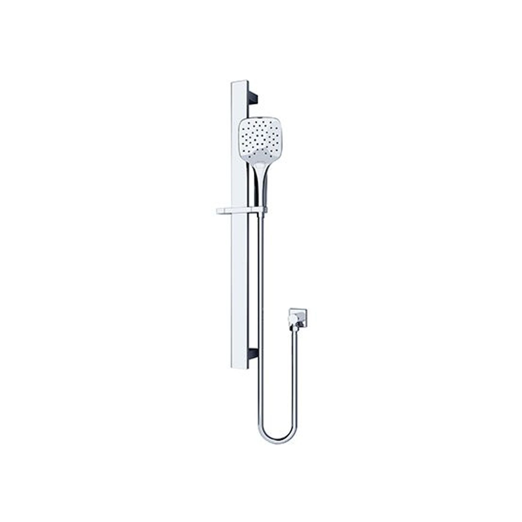 Rain Square 3 Function Shower Rail Chrome