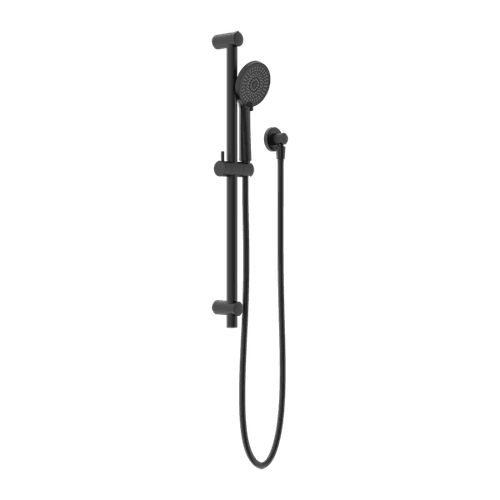 Round Metal Project Rail Shower Matte Black
