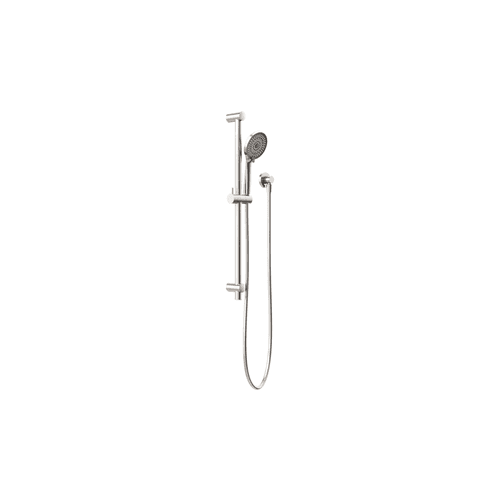 Round Metal Project Shower Rail 4 Star Rating Brushed Nickel