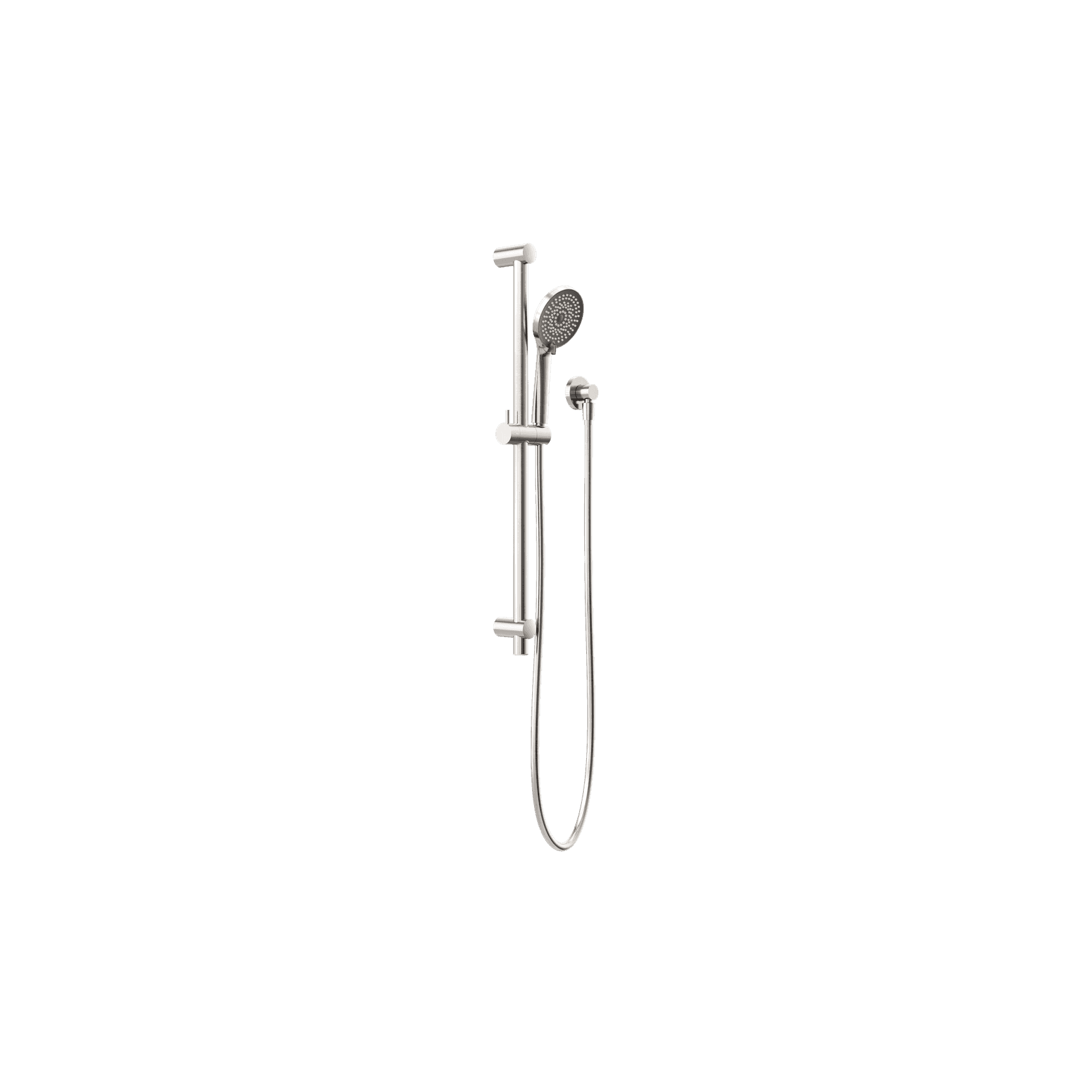 Round Metal Project Shower Rail 4 Star Rating Brushed Nickel