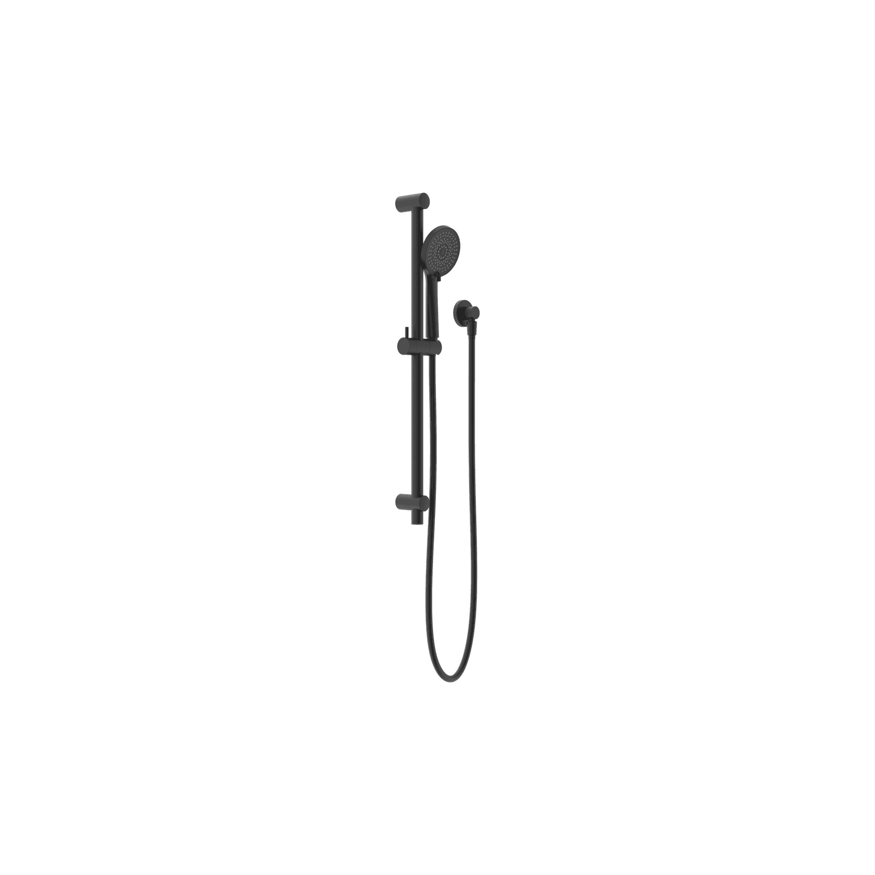Round Metal Project Shower Rail 4 Star Rating Matte Black