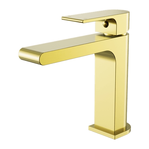Bianca Basin Mixer Straight Spout | Brushed Gold