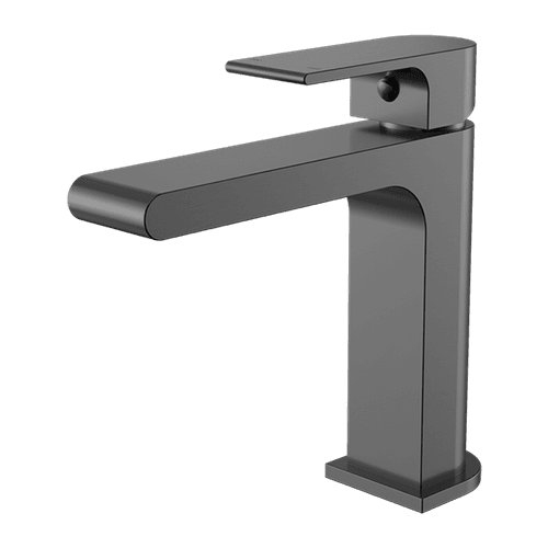 Bianca Basin Mixer Straight Spout | Gun Metal