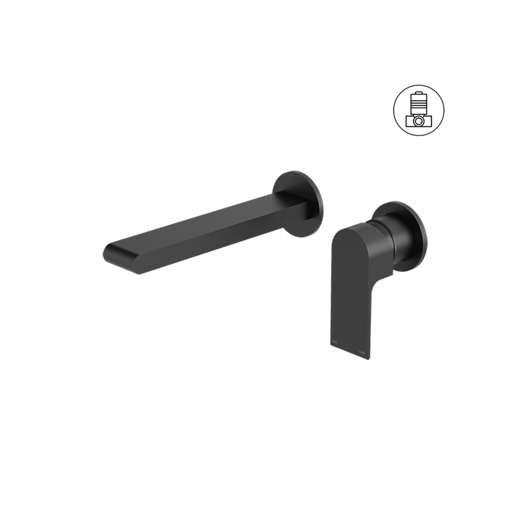 Bianca Basin/Bath Mixer Back Plate 230mm | Matte Black