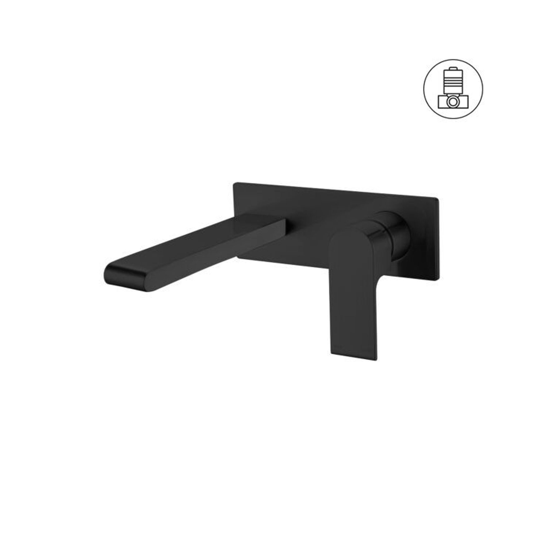 Bianca Wall Basin/Bath Mixer 187mm | Matte Black