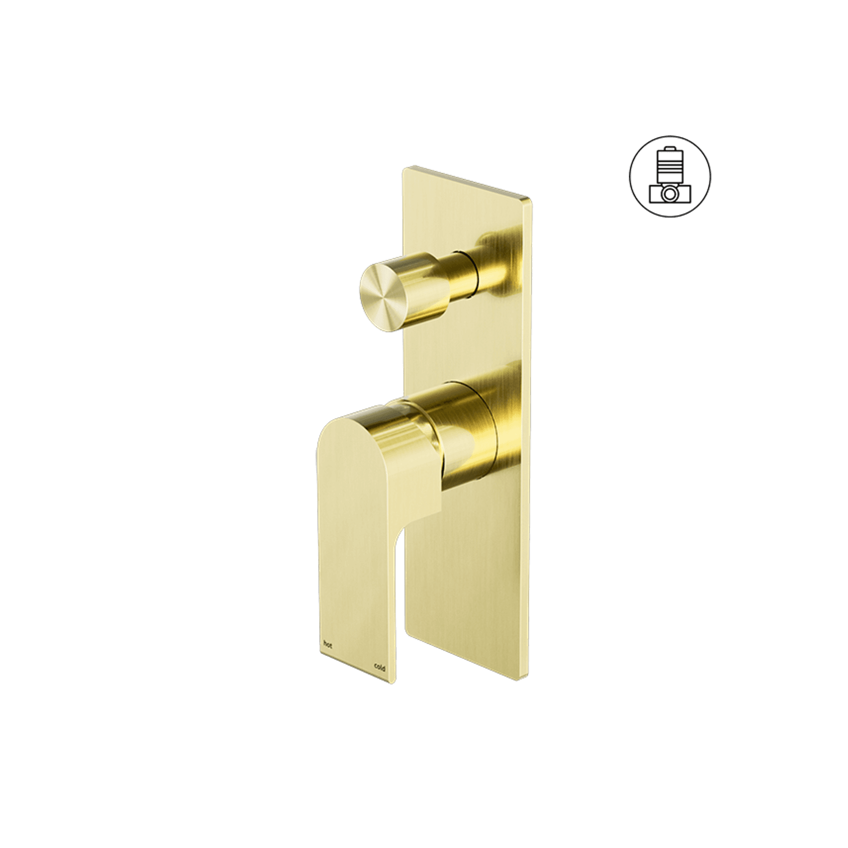 Bianca Shower Mixer & Divertor | Brushed Gold