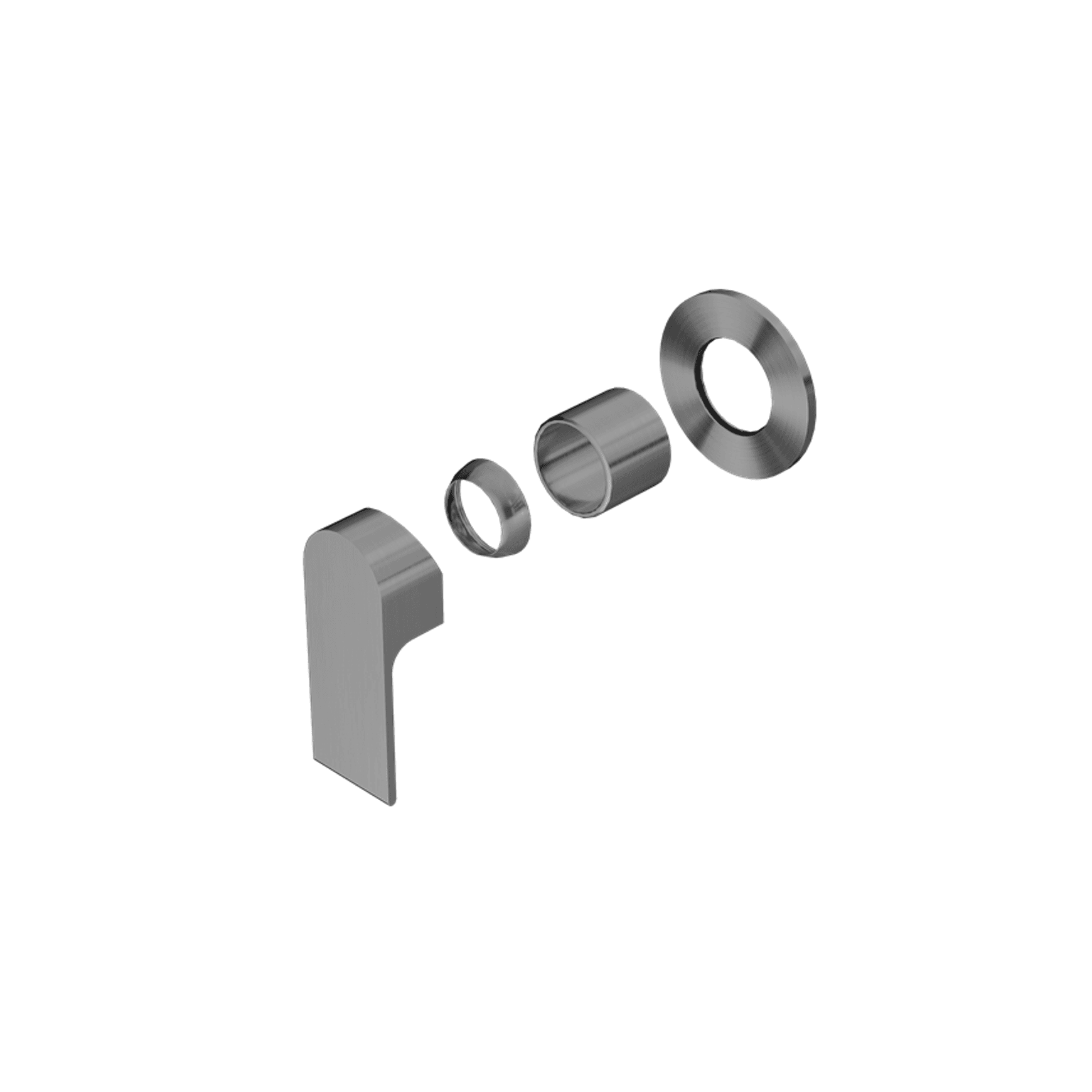 Bianca Shower Mixer 80mm Plate Trim Kits | Gun Metal