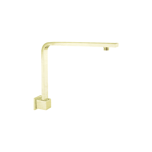 Square Swivel Shower Arm Brushed Gold