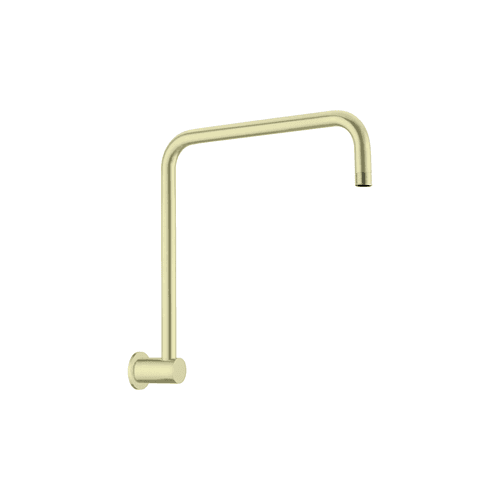 Round Swivel Shower Arm Brushed Gold