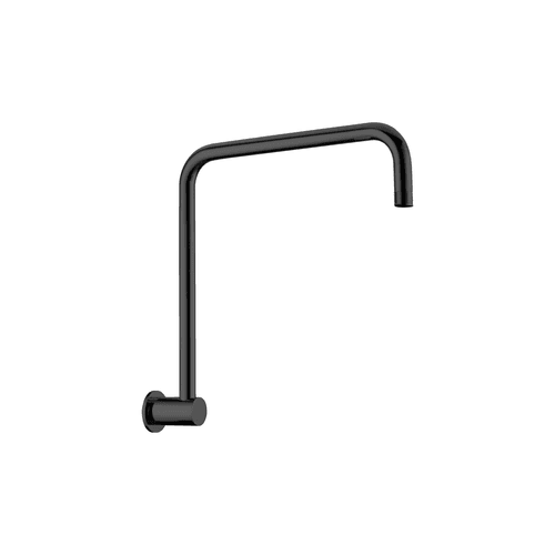 Round Swivel Shower Arm Matte Black