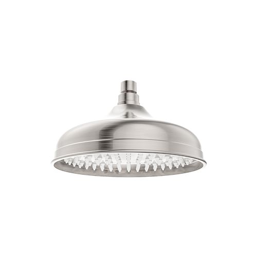 York 200mm Shower Head Brushed Nickel