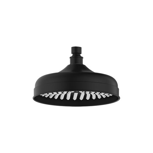 York 200mm Shower Head Matte Black