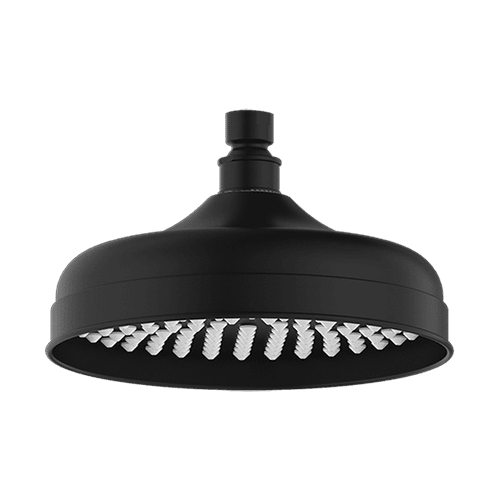 York 200mm Shower Head Matte Black