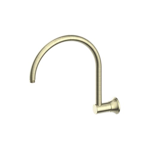 York Shower Arm Aged Brass