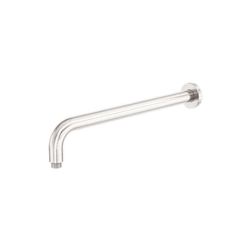 Zen SS316L Round Shower Arm 400mm Length | Brushed Nickel