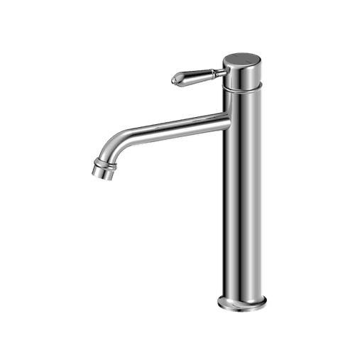York Straight Tall Basin Mixer With Metal Lever Chrome