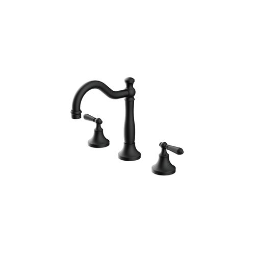 York Basin Set With Metal Lever Matte Black