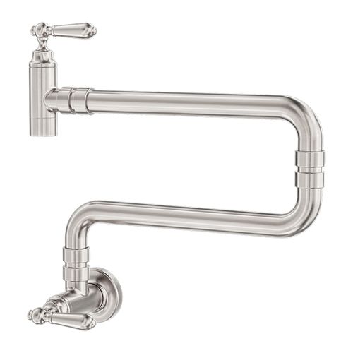 York Wall Mounted Pot Filler Brushed Nickel