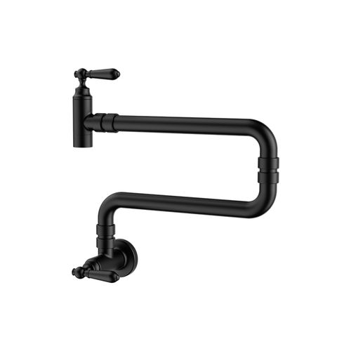 York Wall Mounted Pot Filler Matte Black