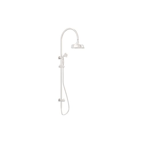 York Twin Shower With Metal Hand Shower Brushed Nickel