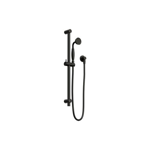 York Shower Rail With Metal Hand Shower Matte Black