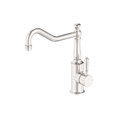 York Kitchen Mixer Hook Spout With Metal Lever Brushed Nickel