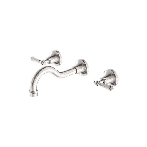 York Wall Basin Set With Metal Lever Brushed Nickel