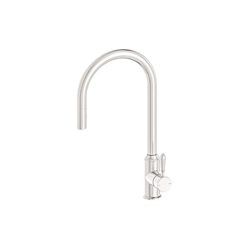 York Pull Out Sink Mixer With Vegie Spray Function With Metal Lever Brushed Nickel