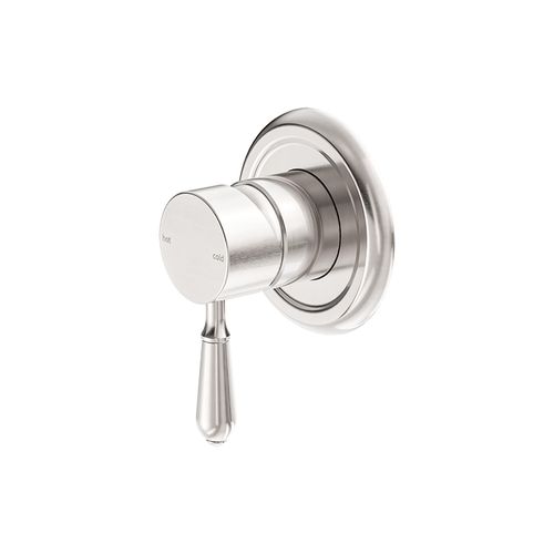 York Shower Mixer With Metal Lever Brushed Nickel