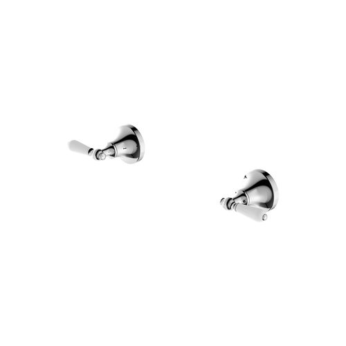 York Wall Top Assemblies With White Porcelain Lever Chrome