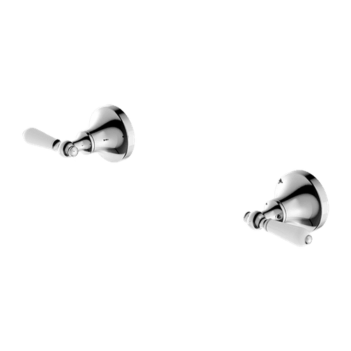 York Wall Top Assemblies With White Porcelain Lever Chrome