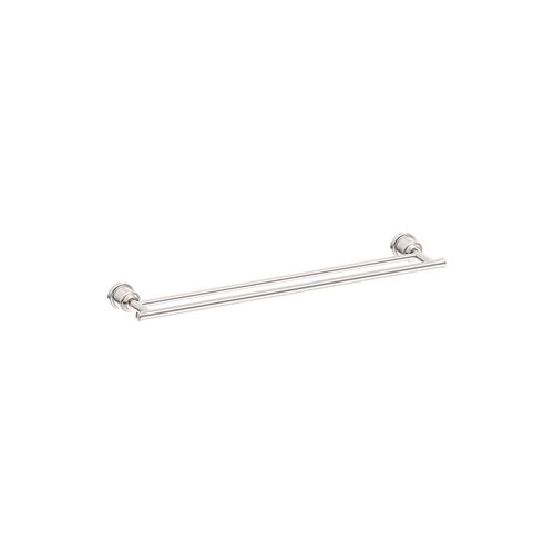York Double Towel Rail 600mm Brushed Nickel