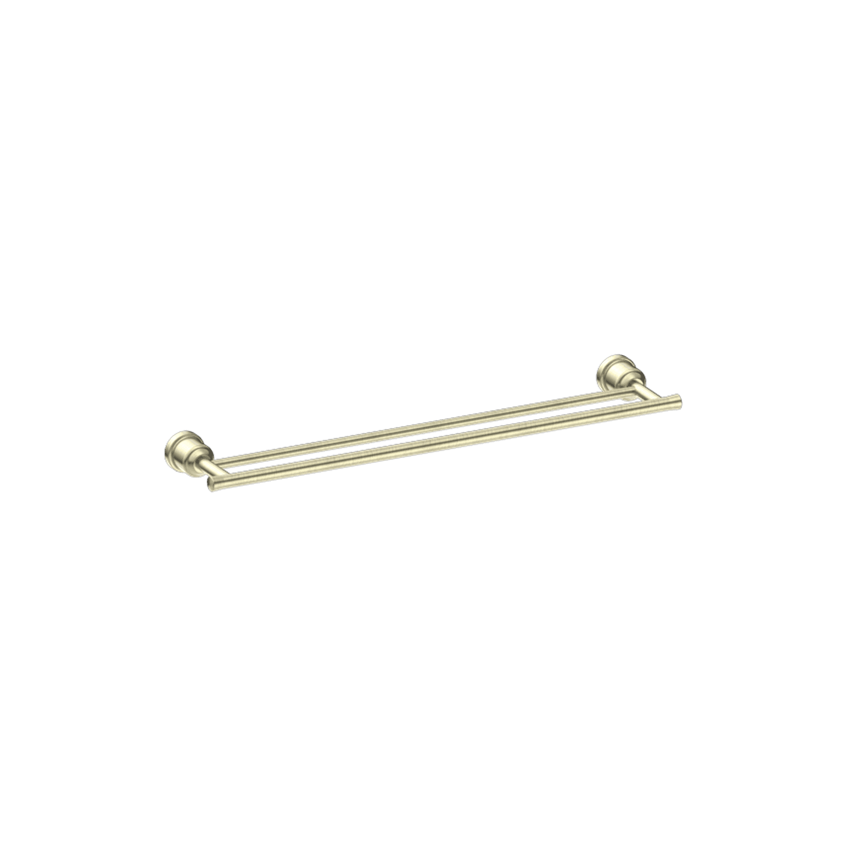 York Double Towel Rail 600mm Aged Brass