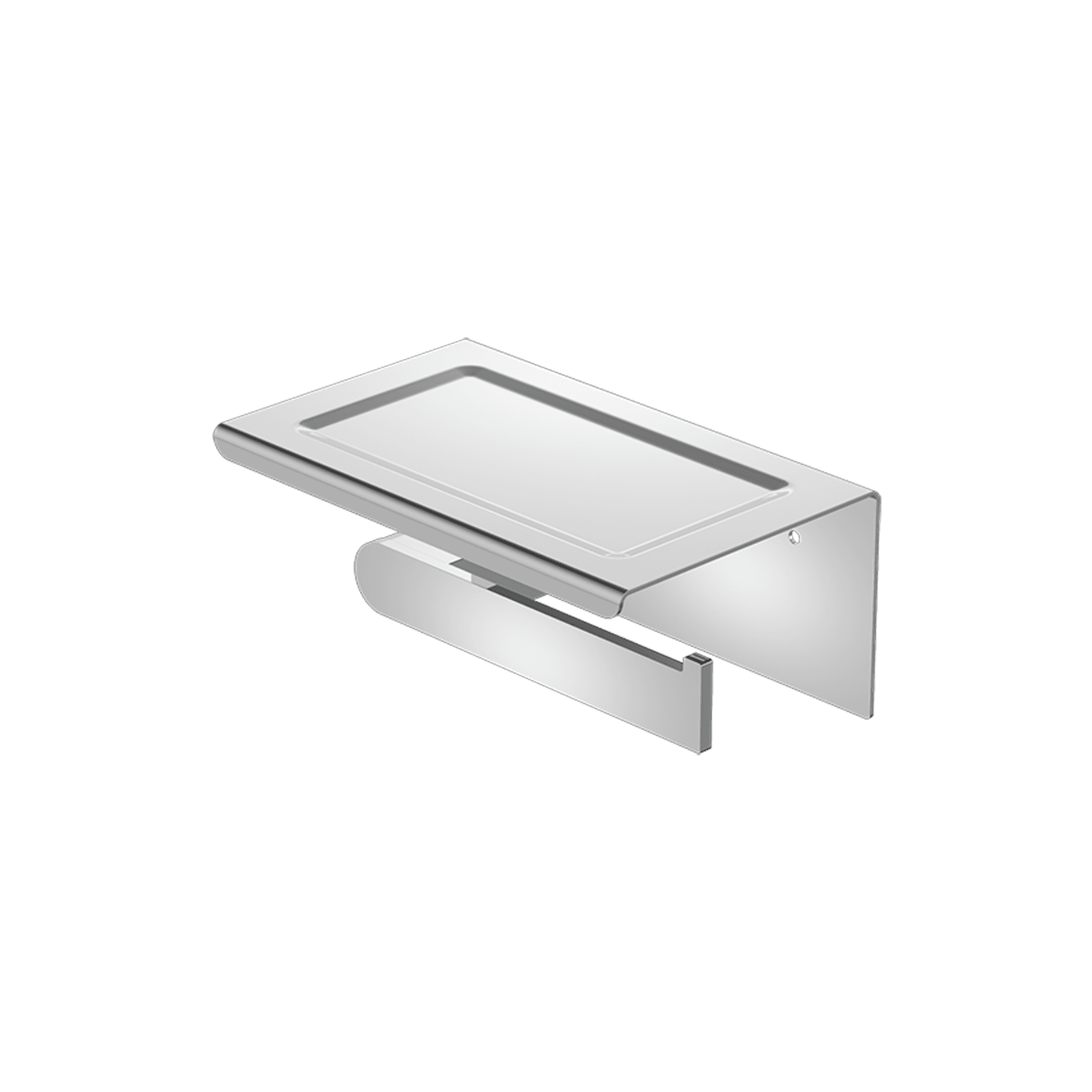 Bianca Toilet Roll Holder & Phone Holder | Chrome