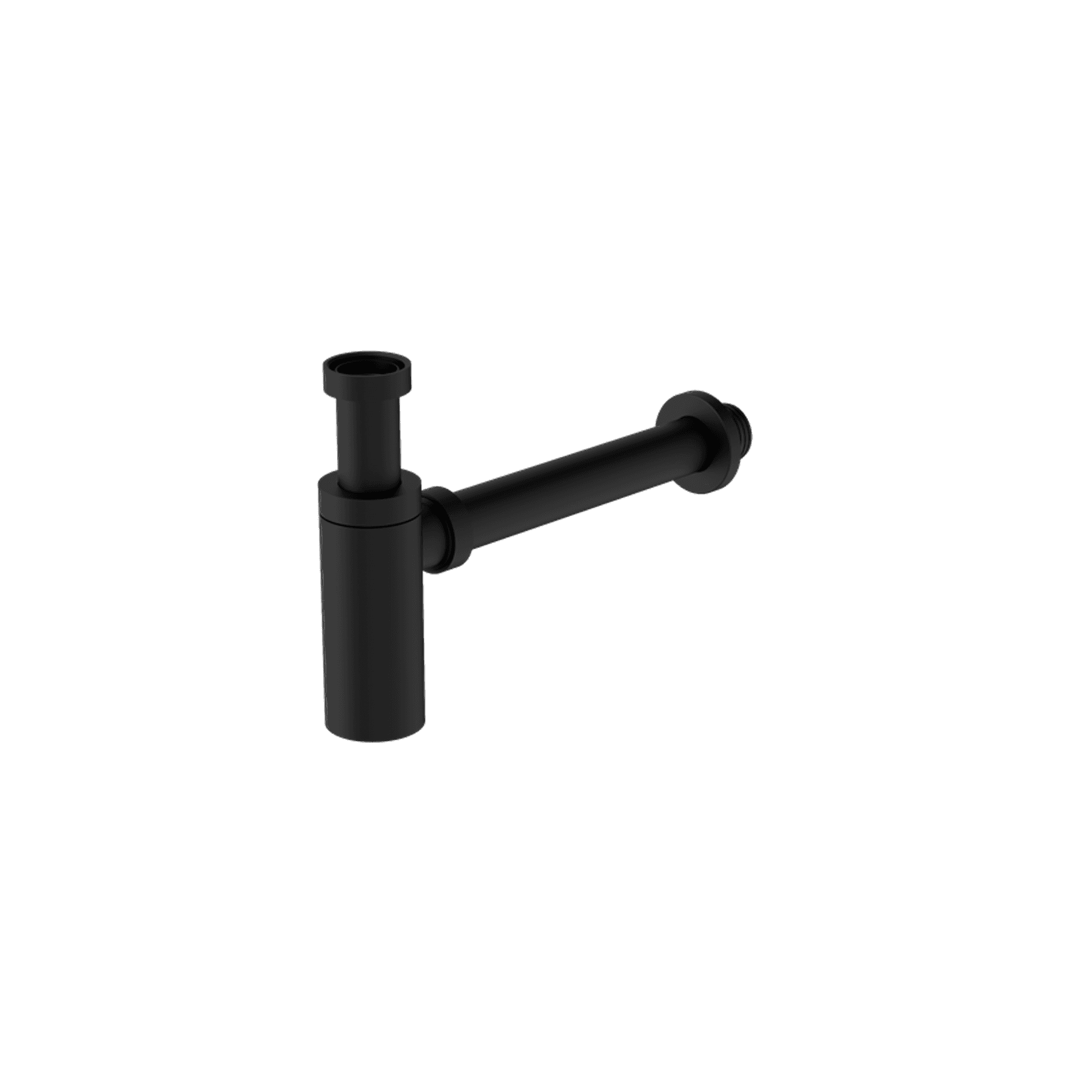 40mm Round Bottle Trap Matte Black