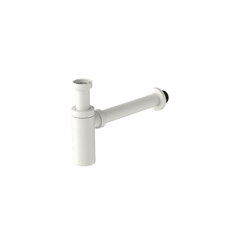 40mm Round Bottle Trap Matte White