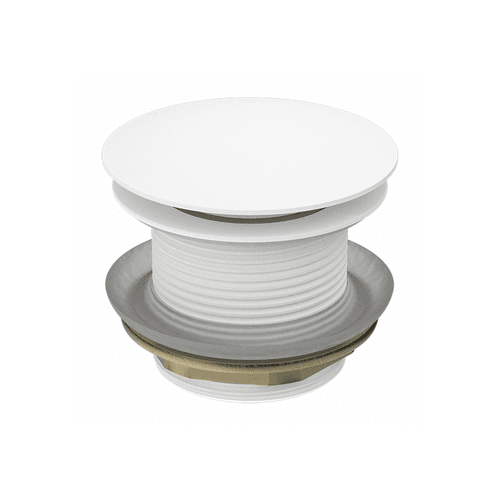 40mm Bath Pop-Up Plug With Removabel Waste No Overflow Matte White