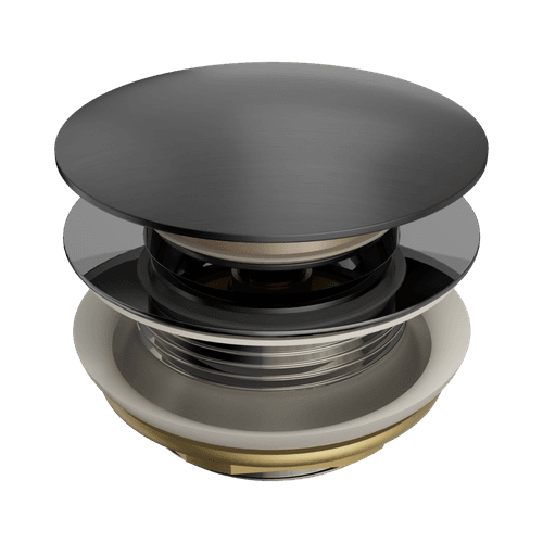Short Pop Up Bath Waste 40mm Gun Metal