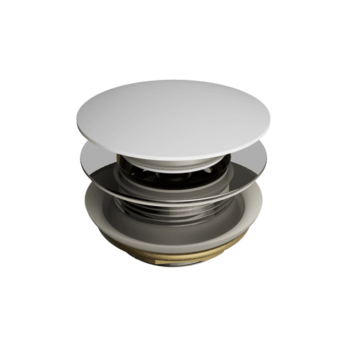 Short Pop Up Bath Waste 40mm Matte White