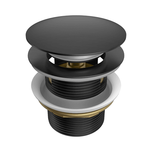 Pop Up Bath Waste 40mm With Overflow Gun Metal