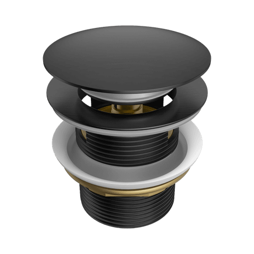 Pop Up Bath Waste 40mm With Overflow Gun Metal