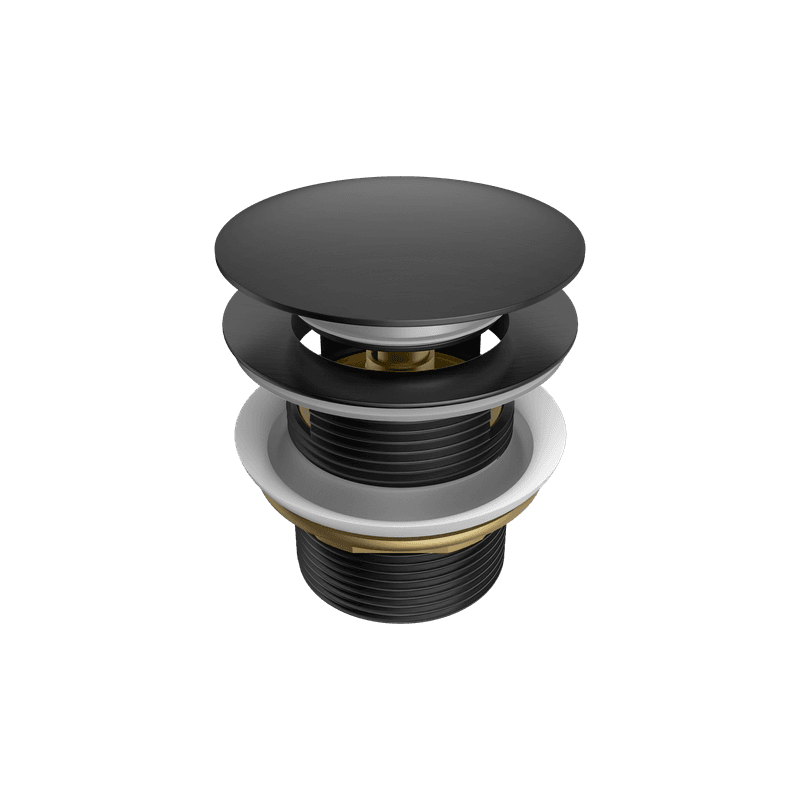 Pop Up Bath Waste 40mm With Overflow Gun Metal