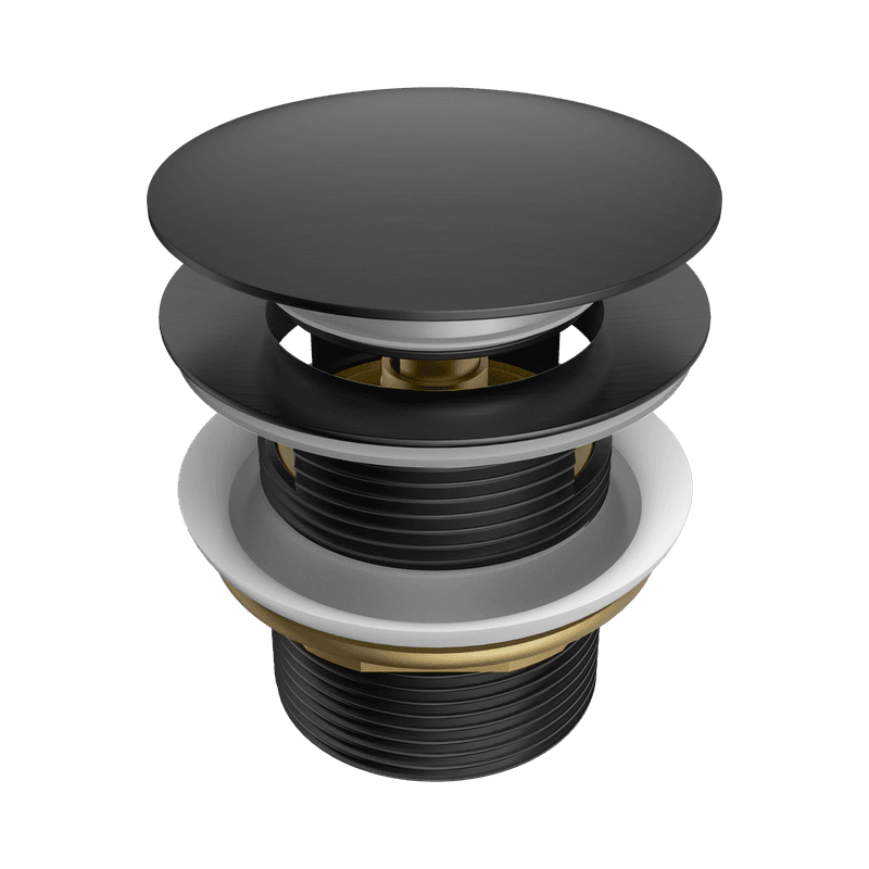 Pop Up Bath Waste 40mm With Overflow Gun Metal