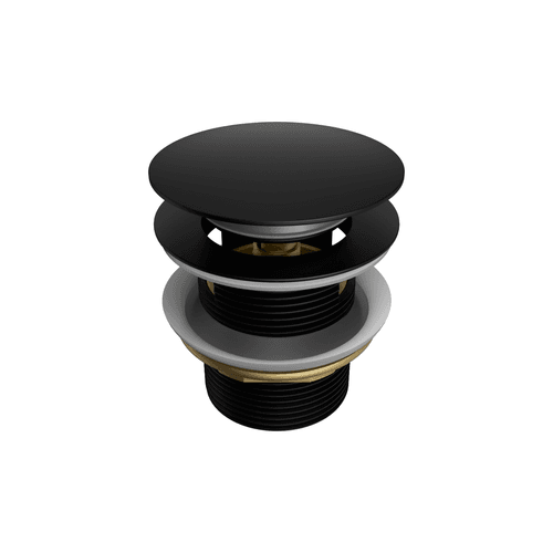 Pop Up Bath Waste 40mm With Overflow Matte Black