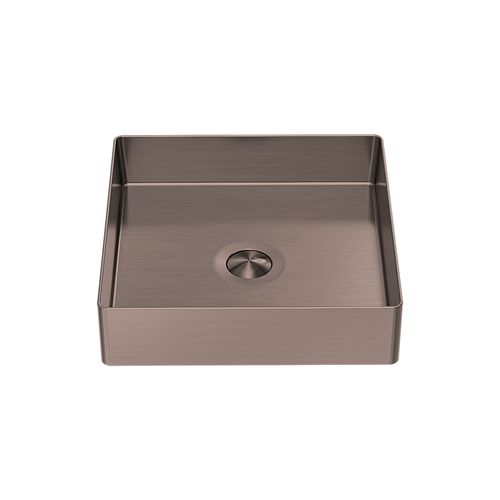 Opal Square 400mm Stainless Steel Basin Brushed Bronze