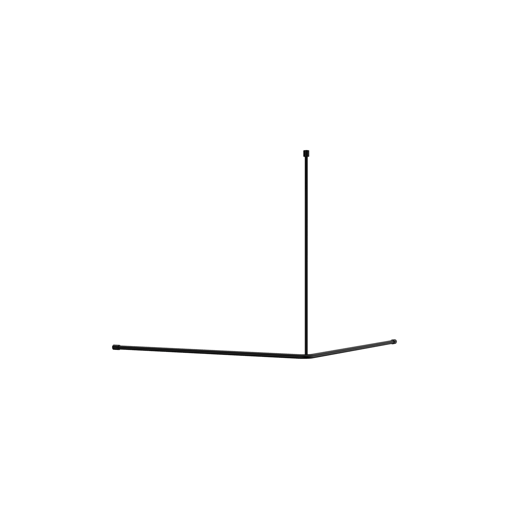 Mecca Care Curtain Rail 1200x1200mm 90 Degree Matte Black