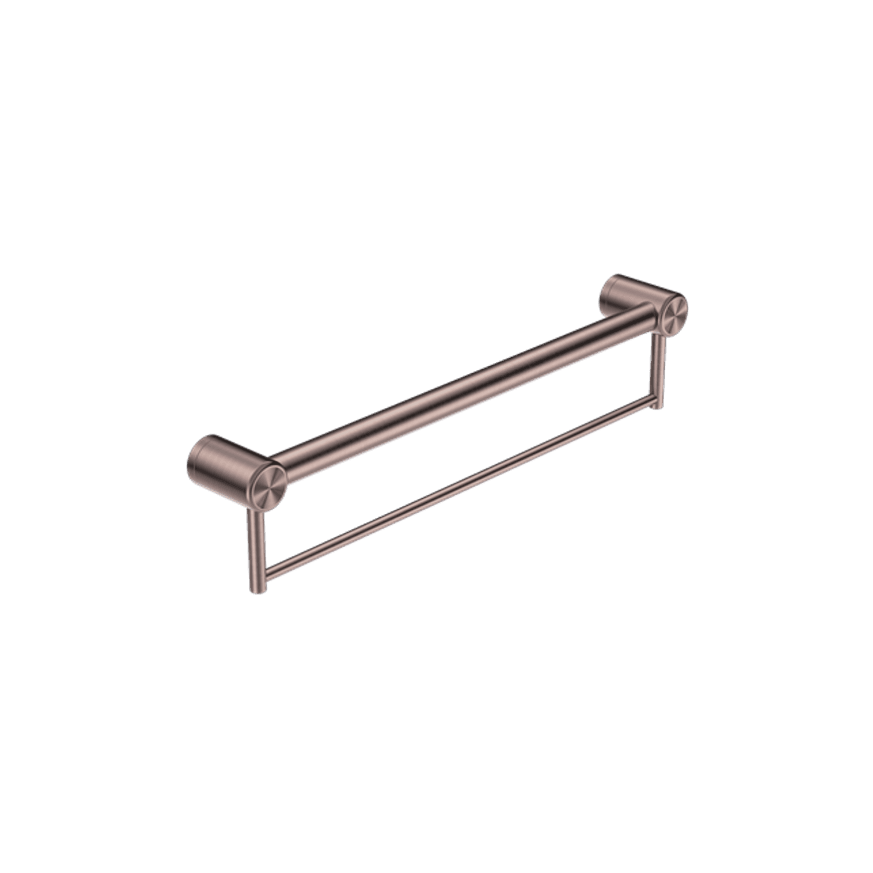 Mecca Care 32mm Grab Rail With Towel Holder 600mm Brushed Bronze