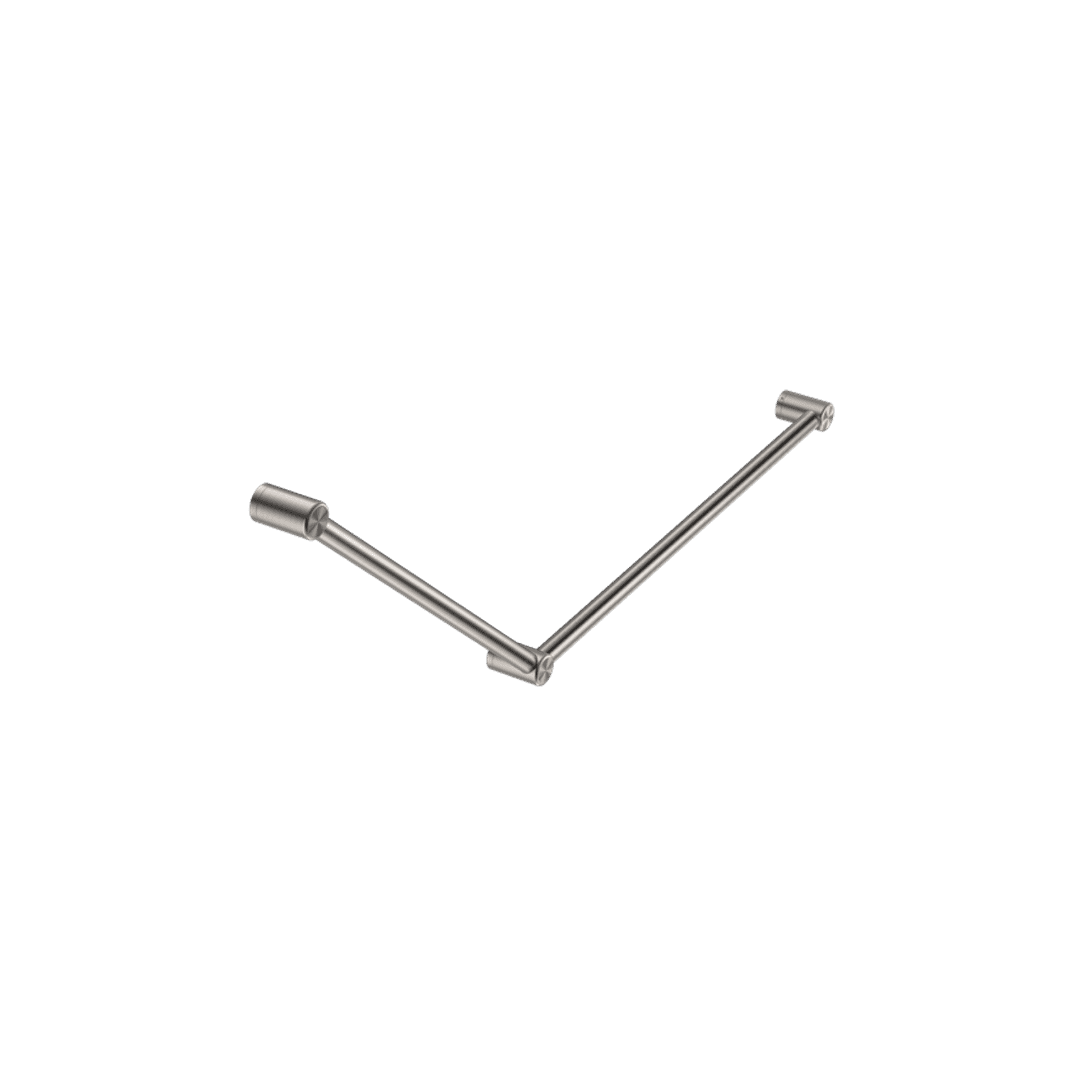 Mecca Care 32mm DDA Grab Rail Set 45 Degree 750X900mm Brushed Nickel